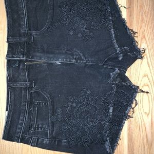 AE Denim X High Waisted Festival Shortie Black